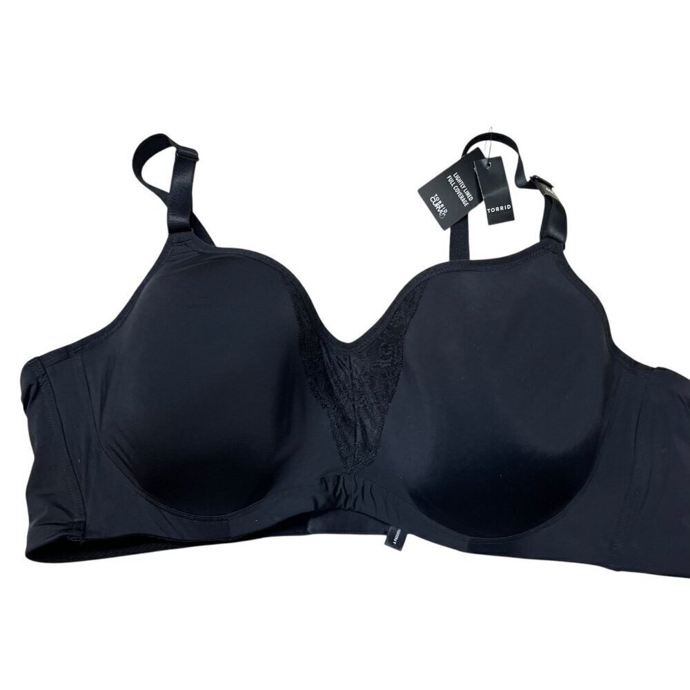 NEW Torrid Curve Lightly Lined Underwire T-shirt Bra Size 46C Black